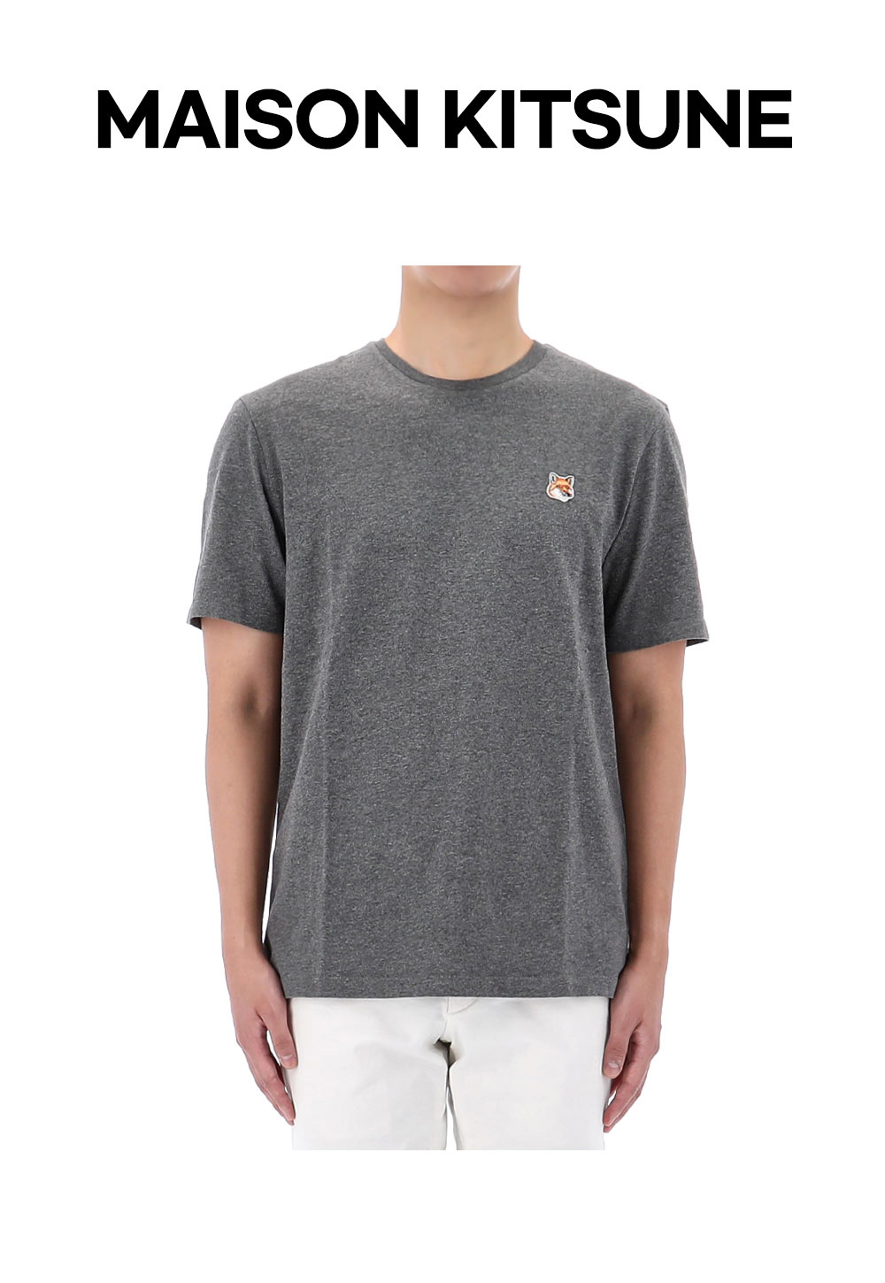 24FW 메종키츠네 폭스 헤드 티셔츠 LM00104KJ0008 DARKGREY- 이랜드몰